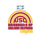 USC Trojans Retro Rainbow Sticker